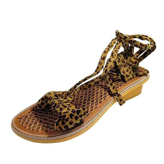 Makefortune 2019 Damen Sandals, Frauen Mode Retro Breathable Sommer Flach Bequeme Espadrille Kreuzgurt Geflochtene Roman Slip