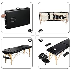 Yaheetech Massage Table Portable Adjustable Massage