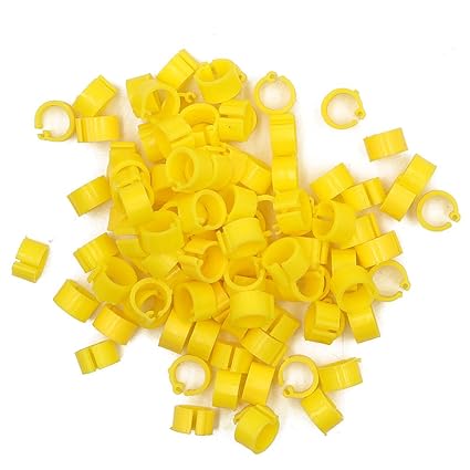 100 Stück blanko Vogel Taube Bänder 8 mm, Ringe Wachtel Clips