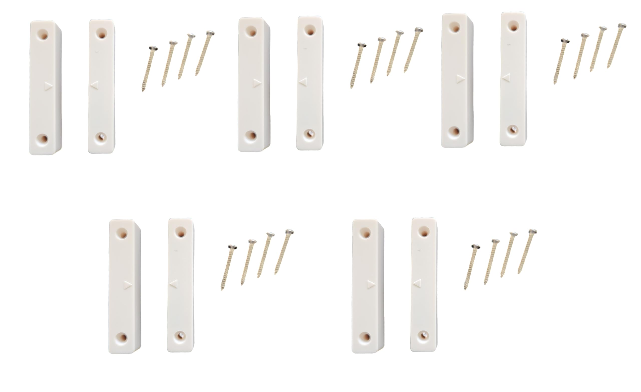 LE Sircut LEMS-101-5, 5PCS Recessed Magnetic Door Contact Sensors - Wired Normally Closed (NC) Security Alarm Reed Switch Kit for Home & Office - Professional, Hidden Installation for Doors & Windows