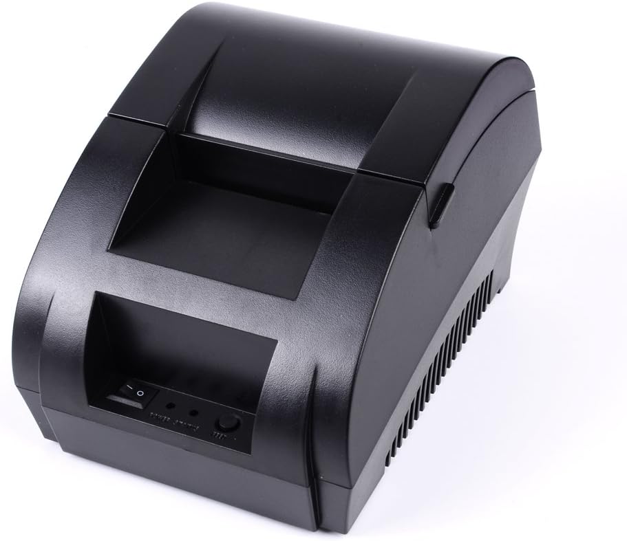 Hakutatz 58mm POS Printer 384 line Thermal Dot Receipt 12v USB Printer Set w/Roll Paper