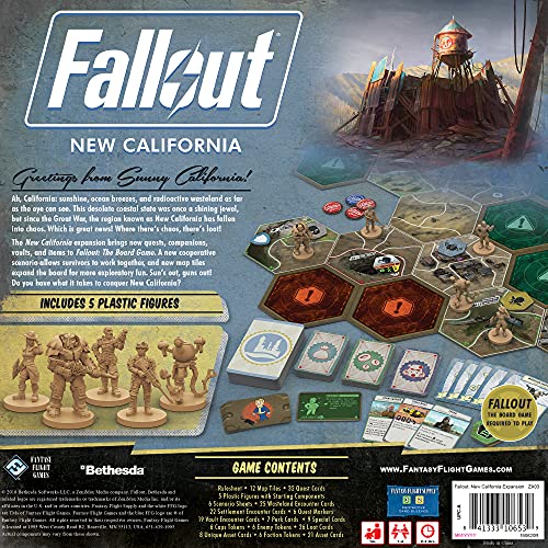 Fallout The Board Game New California Expansion Strategy Board Game Apocalyptic Adventure
