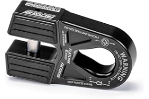 Factor 55 00080-04 Flatlink E (Expert) Replaces Conventional Winch Hook with a Stronger Shackle/D Ring Mount Maximum Load 16,000 lb Ultimate Failure Greater Than 40,000 lb – Black