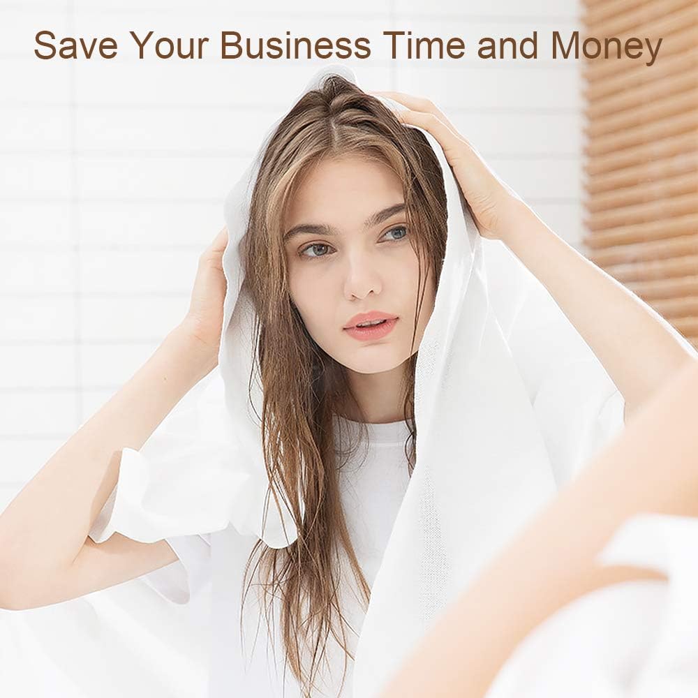 Disposable Hair Towels,BS 50pcs Large Luxury Hair Salon Towels-Spa and Salon Quality Softness for Guests, Clients | Hair, Face, Body Use-Ecofriendly,Biodegradable,Size: 31.5" x 15.7": Home & Kitchen