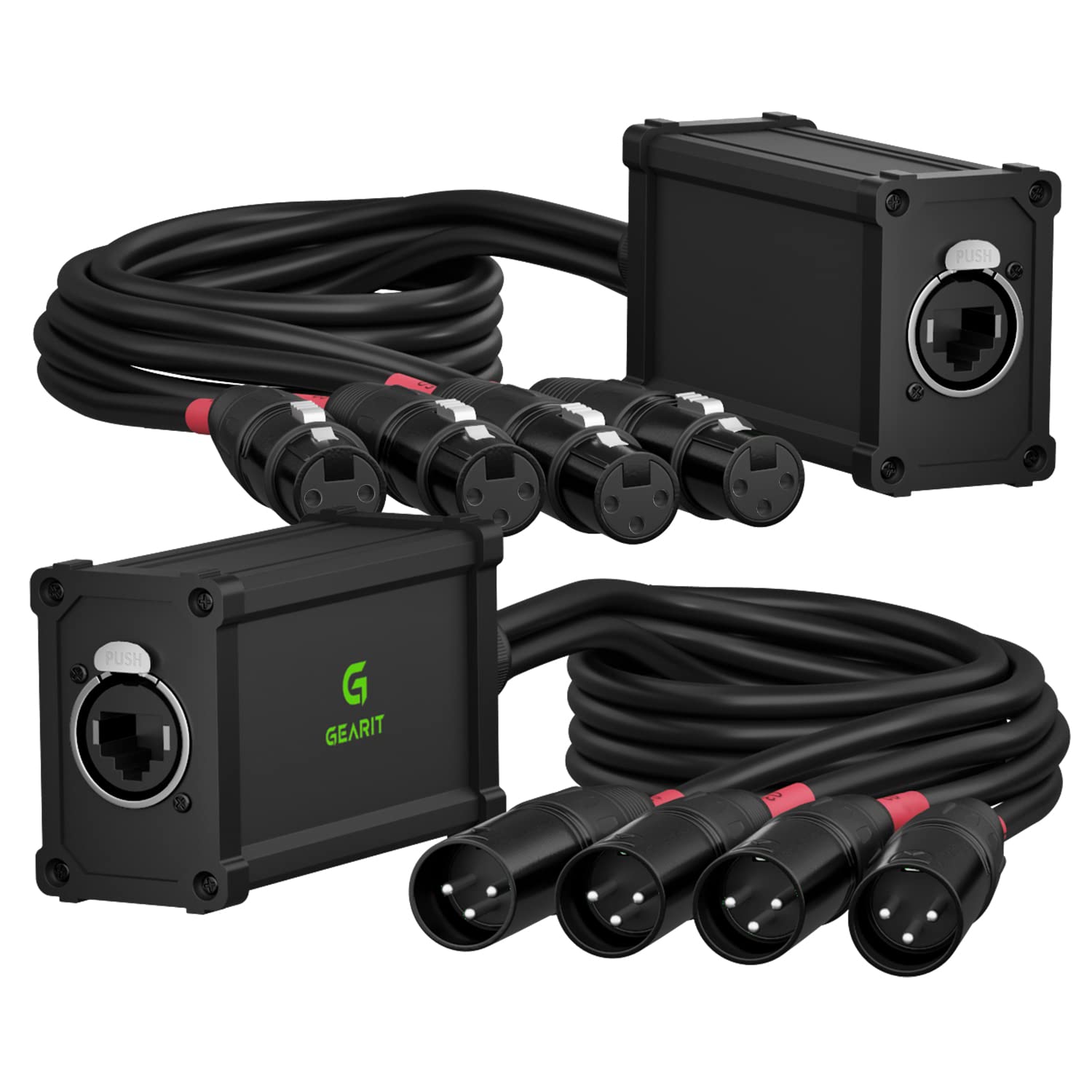 GearIT 4 Channel Snake (2ft Breakout Cable) 3Pin