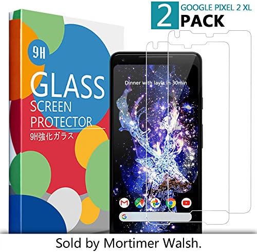 Google Pixel 2 XL Screen Protector, Liaointec Tempered Glass 2.5D 9H Hardness/No-Bubble/No-Fingerprint/Easy to Install/Clear fIlm Screen Protector for Google 2XL(2Packs)