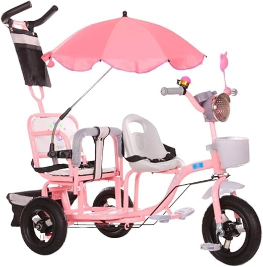 LOVELY-Baby trolley Cochecito de bebé, Cochecito de bebé, Triciclo Doble de Viaje for niños Cochecito Doble Cochecito Infantil for niños Cochecito Grande Ajustable (Color : Pink): Amazon.com.mx: Hogar y Cocina