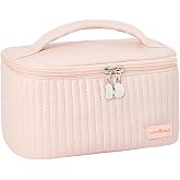 Gooddyiyukey Makeup Bag,Waterproof Large Capacity PU Leather Portable Makeup Bag Organizer,Travel Toiletry Bag,Cosmetic Bags,Travel Makeup Bag for Girls Gifts Daughter Women