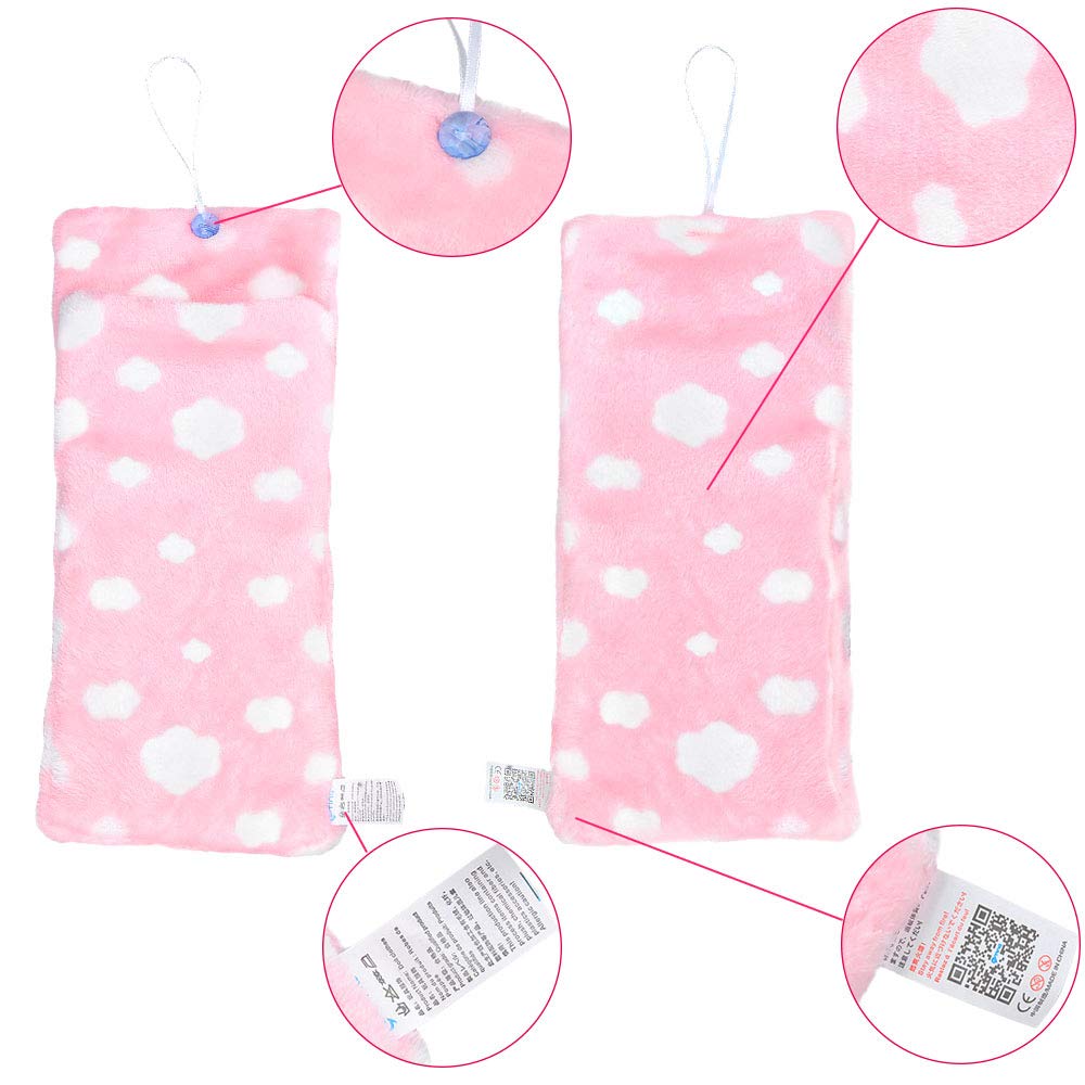 E-TING Handmade Fluff Sleeping Bag for Barbie Doll Bedroom Accessories (Pink Heart)