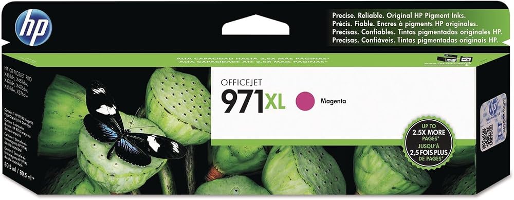 HP 971XL Magenta High Yield Ink Cartridge CN627AM OfficeJet Pro X451 X476 X551