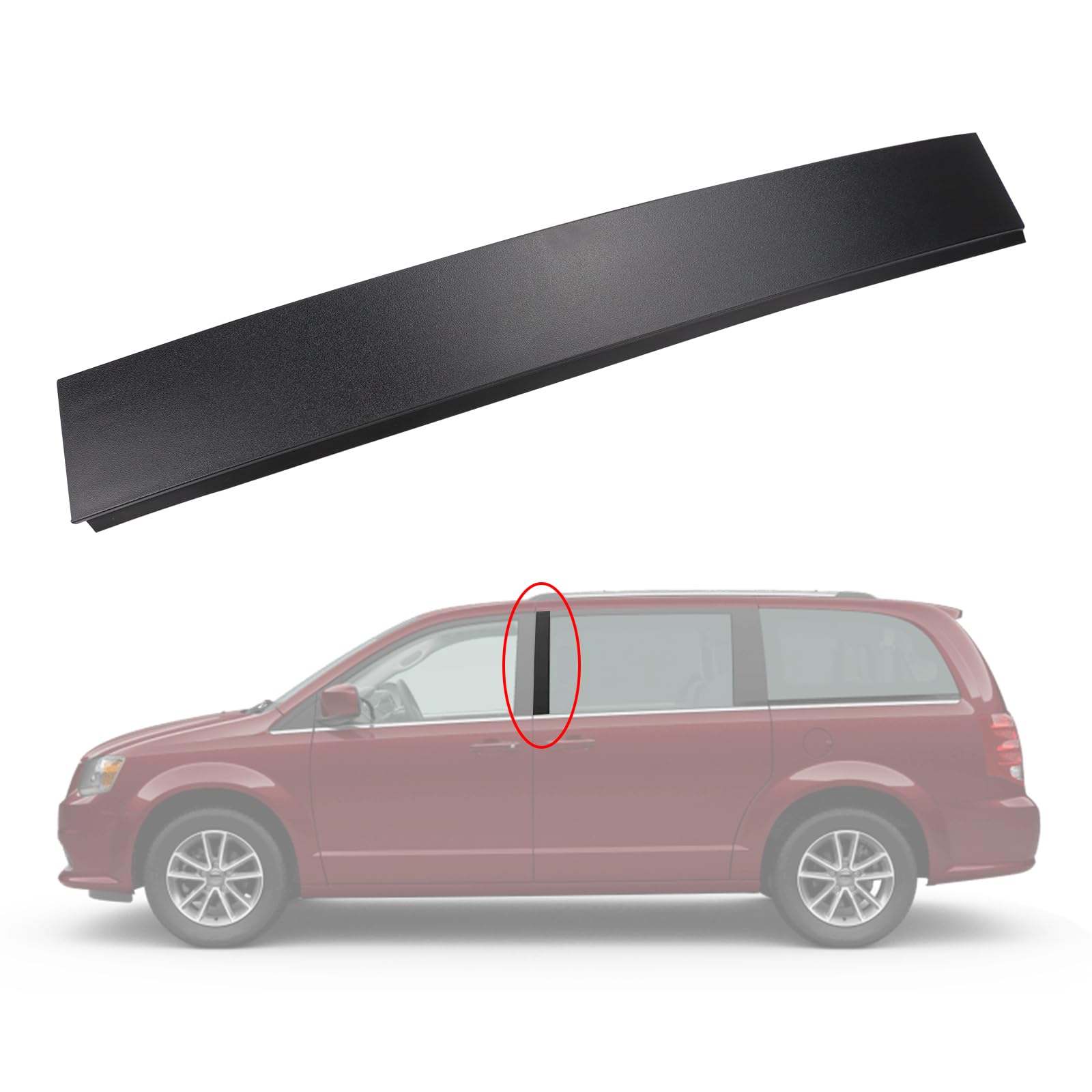Photo 1 of 47875 Rear Driver Side Forward Sliding Door Molding Compatible with Chrysler Town & Country 2008-2016 Fit for Dodge Grand Caravan 2008-2020 5020667AA