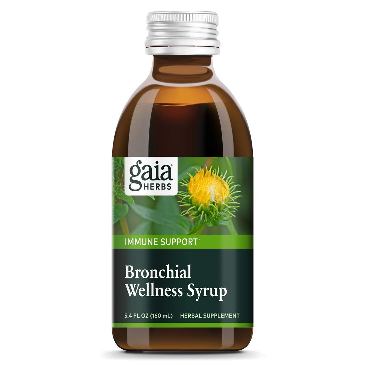 Gaia Herbs Bronchial Wellness Herbal Syrup, Soothing Support for Throat