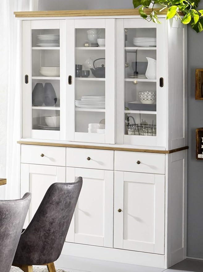 Gradel Buffetschrank Fiona Eiche massiv- 3 Türen, 3 Schübe