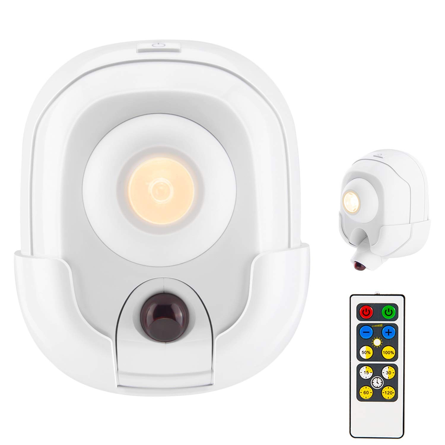 BIGMONATBattery Operated Spotlight with Remote Control and Timer Setting, Wireless Accent Light for Picture Painting Artwork Dart Board Poster Keyhole, Brightness Dimmable