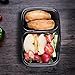 Glotoch Bento Box, 32 Ounce Wholesale 2 Compartment Plastic Food Storage Containers for Meal Prep-Microwave, Freezer & Dishwasher Safe - Eco Friendly Oven Safe Food Container, Pack of 10