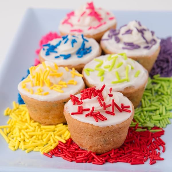 SWEETS INDEED SPRINKLES 6 CELL EDIBLE SPRINKLE MIX JIMMIES PERFECT FOR CAKE DECORATIONS BAKING ICE CREAM COOKIES CUPCAKE TOPPER