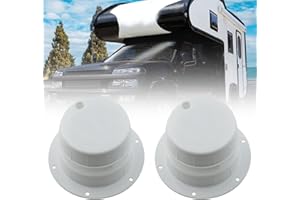 AUROLYNNE 2Pcs Rv Plumbing Vent Cover Camper Vent Caps Plastic Roof Cover Fits for RV Trailer Camper Motorhome 1 to 2 3/8 Inch Pipe White