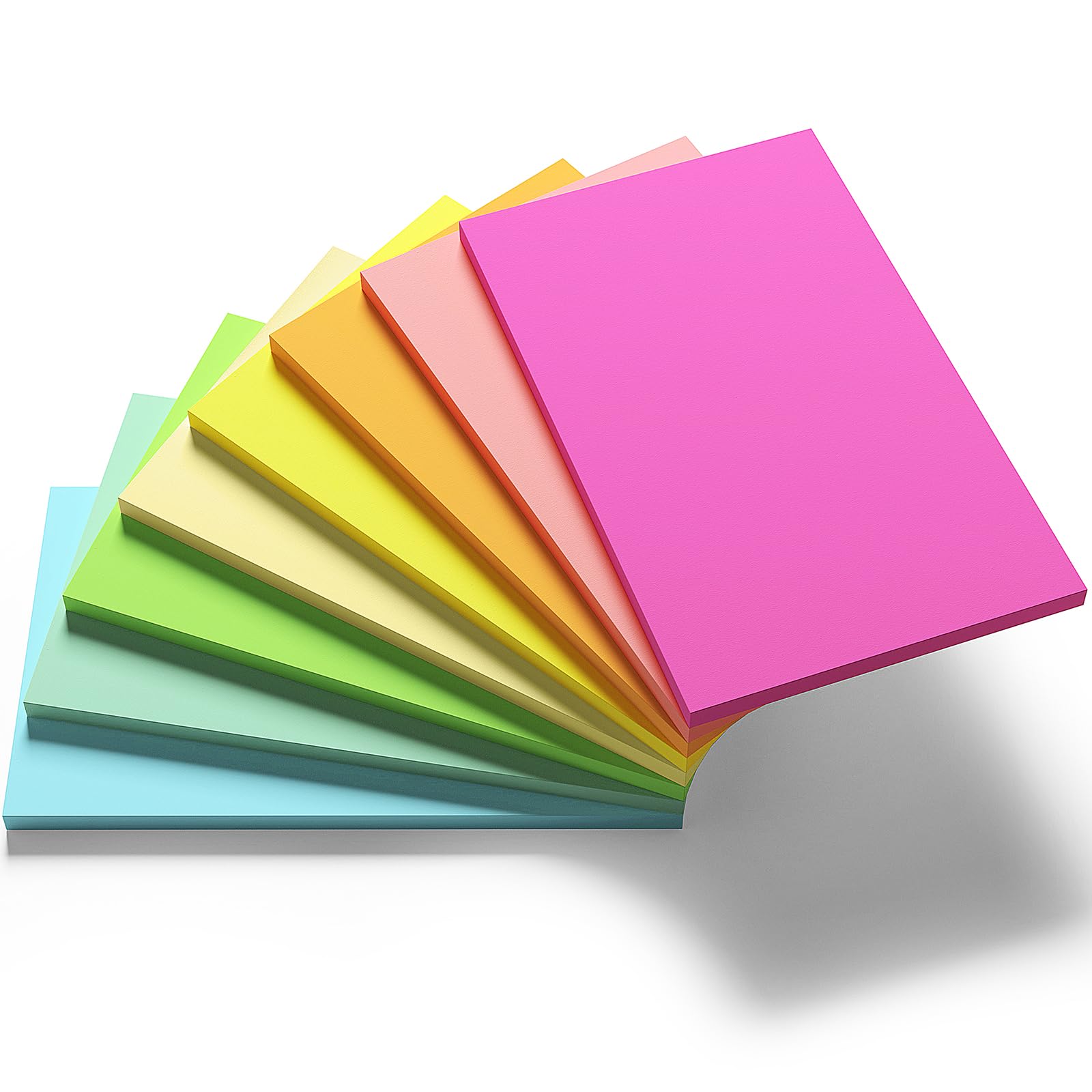8 Pads of 4 Inch x 6 Inch Sticky Notes,Colorful Self-Stick Note Pad, 4x6 inches for School Supplies Office Products,Writing Memo Pads as to Do List and Check List