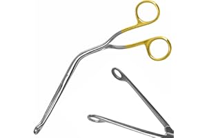 MuskalMed Gold Handle Magill Forceps 6" Infant ENT Anesthesia Instruments EMT EMS Supplies, Medical Tool and Surgical Instrument