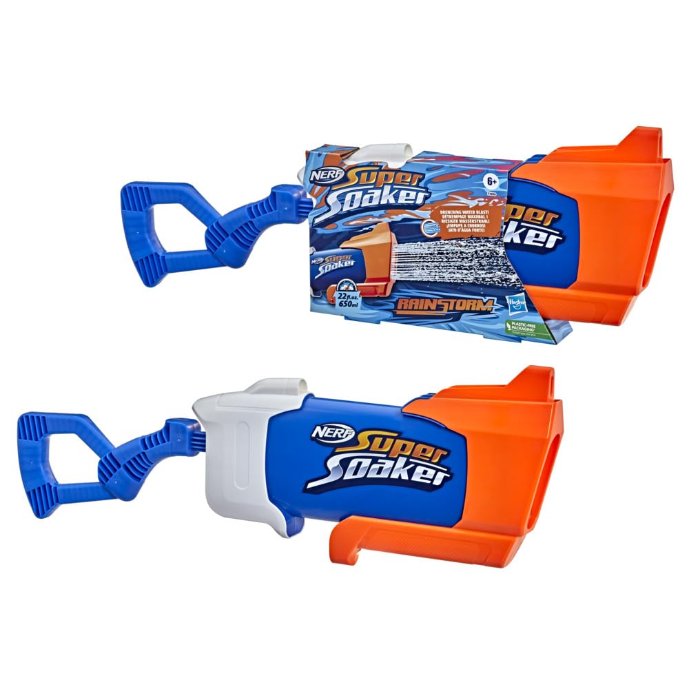 Nerf Super Soaker Rainstorm Water Blaster, Drenching Water Blast, Outdoor Water-Blasting Fun for Kids Teens Adults, Multicolor, F3890
