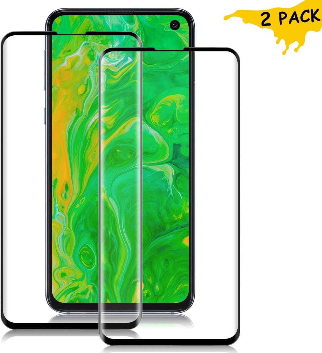 ZSSMOO(2 PACK S10e Screen Protector,Tempered Glass Screen Protector for S10e Screen Protector[Max-Screen Coverage][Case Friendly][Ultra Clear][Anti Scratch]