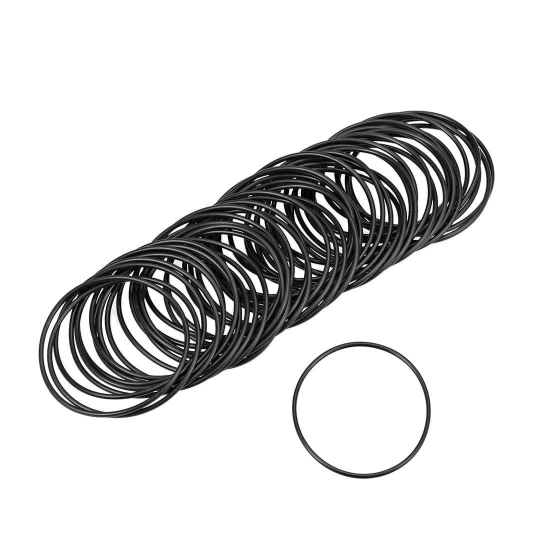 sourcing map Nitrile Rubber O-Rings 41mm OD 38mm ID 1.5mm Width, Metric Nitrile Rubber Sealing Gasket, Pack of 50