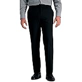 J.M. Haggar Mens 4-Way Stretch Straight Fit Flat Front Dress Pant
