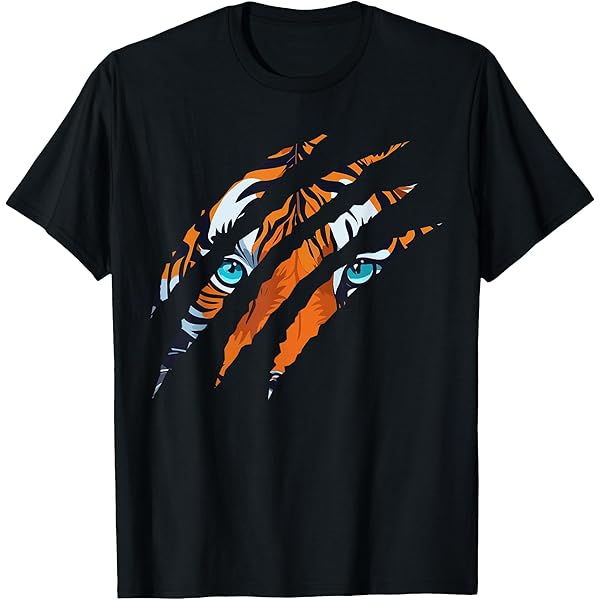 Amazon.com: Tiger Wild Animal Scratch Claw T-Shirt : Clothing
