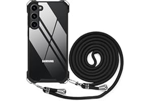 BEIMEITU Crossbody Strap Case for Samsung Galaxy S23 Plus, Crossbody Cover with Neck Cord Strap,Transparent Clear PC Lanyard Phone Case for Samsung Galaxy S23 Plus