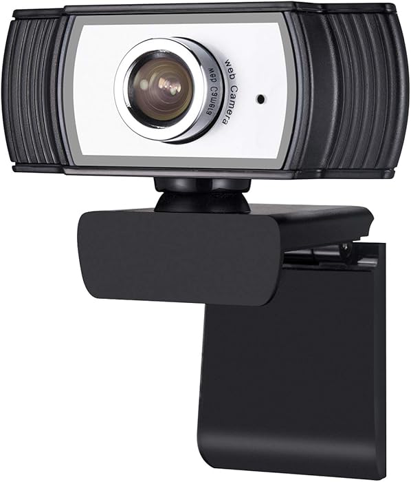 Computer Webcam with Microphone 1080P by Comix, HD Streaming Computer USB Camera for PC Laptop Zoom Conference Skype Video Calling Compatible with Mac OS, Windows, Android TV, Sliver+Black