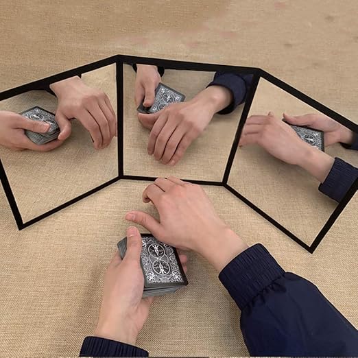 3 Way Mirror Led Makeup Practicing Mirror Magic Trick Performance Supplies Lh Magic Telephoneheights Collectables