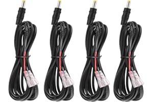 Yoizyfree 4 Pcs Trail Camera Power Cord, 4.0x1.7mm DC External Power Cable Compatible with Tactacam Reveal X, XB, SK, Snyper Cameras, 4.0x1.7mm DC Plug Trail Game Camera