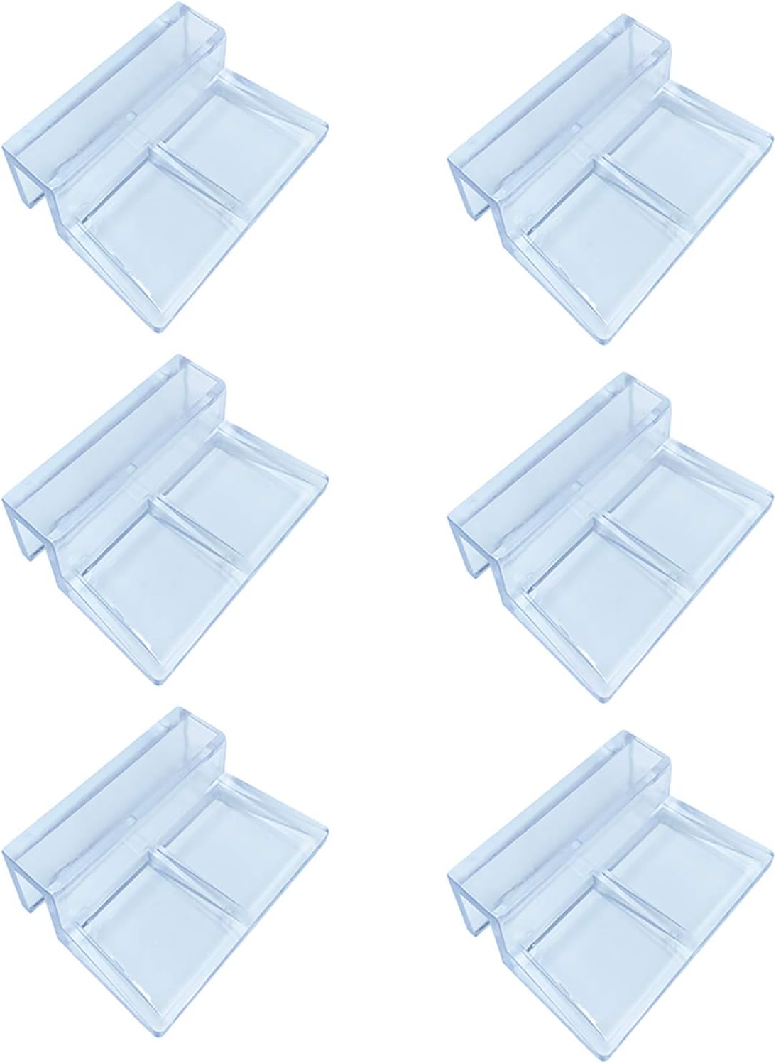 Jstar 6 Pcs Aquarium Acrylic Clip for Rimless Aquariums, Glass Lid