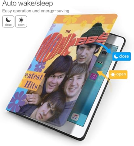 Wehoiweh The-Monkees Carcasa antiarañazos delgada y ligera con soporte ajustable, función de reposo/despertador, protección trasera para iPad Air3 10.5 iPad 7ª 10.2 talla única