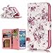 IKASEFU [9 Card Slots] Rose Flower Pu Leather Magnetic Book Style Wallet Flip Purse Protective Case Cover Compatible with Samsung Galaxy S3-Rose Flower