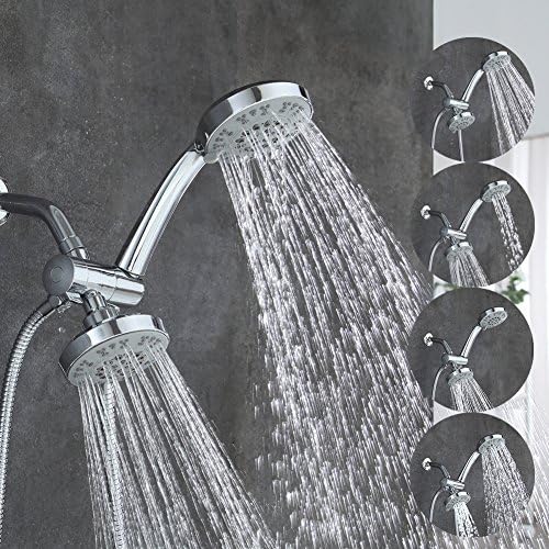 MICOE 2 in 1 Shower-Head /Handheld-Shower Combo With Removable Shower Head Metal Bracket Holder Extra Long HoseH-HS002