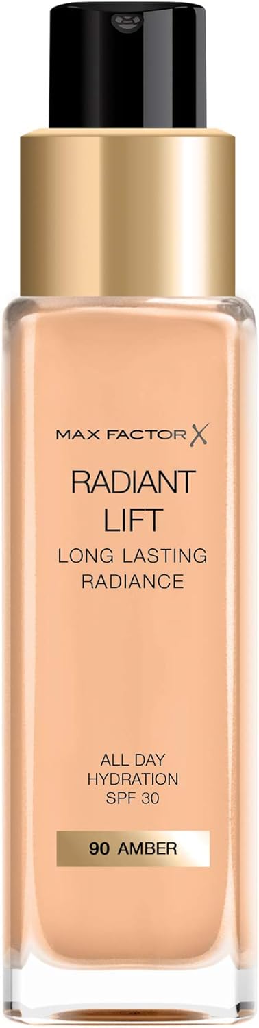 Max Factor Radiant Lift Liquid Pump Medium to Full Coverage Radiant Finish Foundation with SPF30 and Hyaluronic Acid