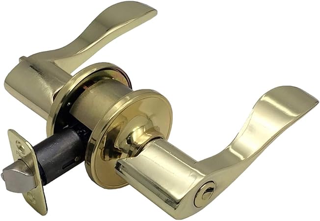 Aida Decorative Wave Door Handle Lever Entry With Lock And Key 2