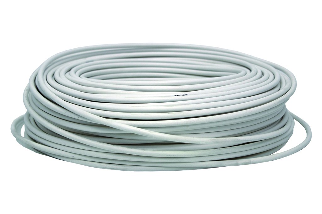 Cofan 51002130 Coaxial TV Antenna Cable Roll | 75 Ohm | White | Length 100 m