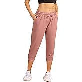 icyzone Women's French Terry Jogger Lounge Sweatpants - Active Capri Pants for Women