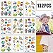 132PCS Outer Space Party Favors Tattoos Temporary for Kids - Solar System Astronaut Planets Baby Shower/Birthday Party Supplies Decorations Goodie Bag Stuffers(12 Sheets)