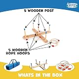 Grasshopper Games Ring Toss Game – Wooden Outdoor Indoor Set with Storage Bag view 6