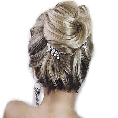 Silver Crystal Hair Accessories Set Of 3 Vintage Wedding