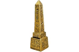 Kocris Casa Obelisk of Ancient Egypt Aquarium Fish Tank Terrarium Decorations Terrarium Reptile Turtle Lizard Spider Tanks Egyptian Tablet Inscription Sculpture Figurine Statue Décor Ornament Gold