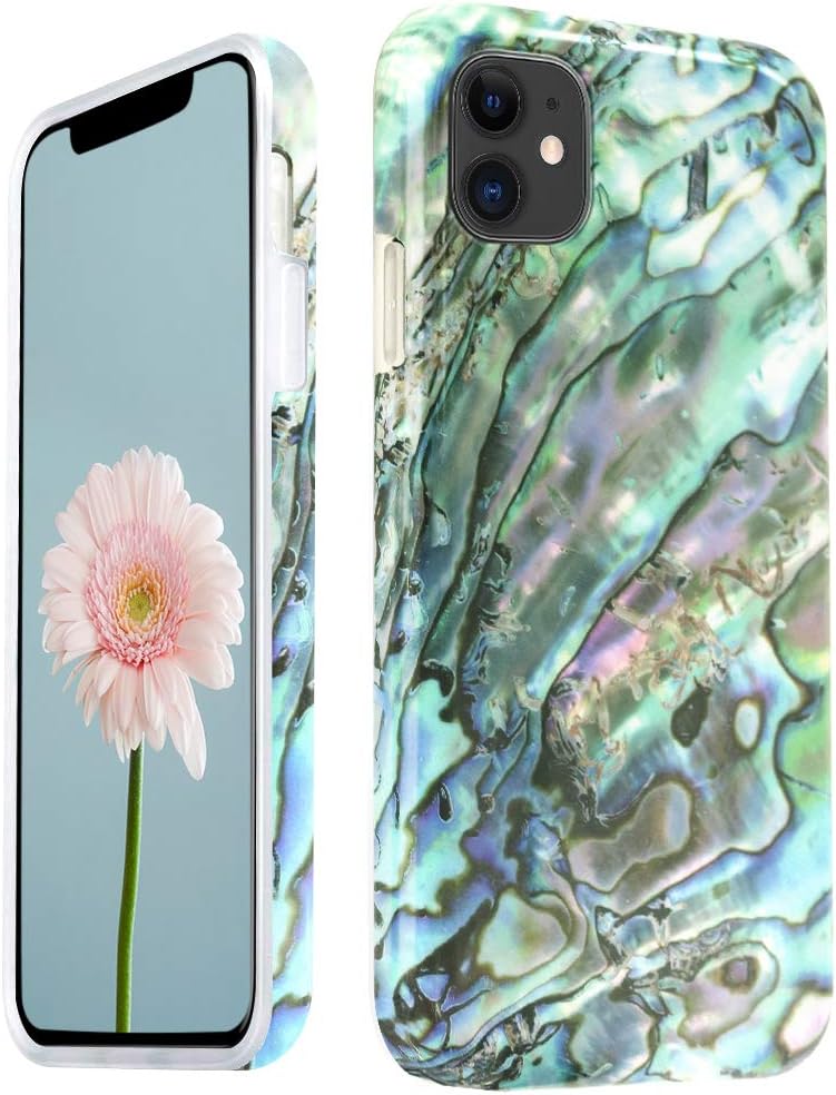 Case for iPhone 11,Trendy Shell Pattern Glossy Design Full-Body [ Never Fades ] Shockproof Flexible Soft Protective Phone Case Compatible with iPhone 11 6.1