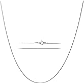 KISPER 24k White Gold Box Chain Necklace – Thin, Dainty, White Gold Plated Stainless Steel Chains for Women & Men with Lobster Clasp