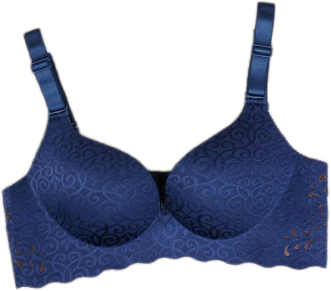 H&E Women's 3/4 Cup Underwire Support Pushup Jacquard Everyday Bra