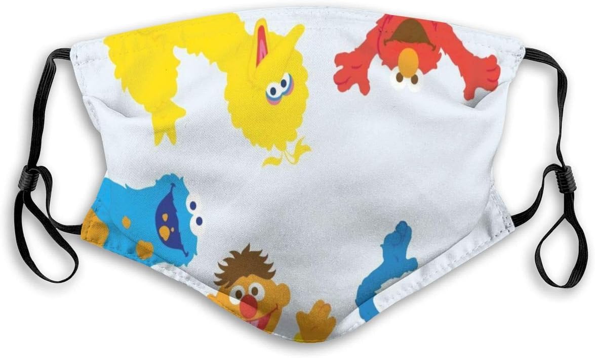 Anti Dust Mouth Face 5-lay Filter Sesame Graphic Dustproof Pollution Washable Reusable Respirator Earloop Mouth Cover Protection For Men Women Kids