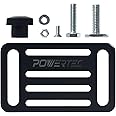 POWERTEC Toggle Clamp Mounting Plate with Hex Bolts, T-Track T Bolts and Adjustable Mounting Slots for T Track Clamp, Woodworking Jigs and Fixtures, Welding, Drill Press, Crosscut Sled (71416)