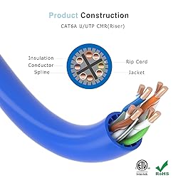 celertec CAT6A Ethernet Cable, 500ft, 23AWG Solid